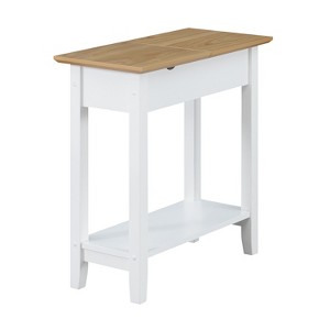 HomeStock Belmont Flip Top End Table with Built-In Charging Station, USB Ports, Power Outlets and Hidden Storage for Living Room Essentials - 1 of 4