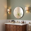 FONTOI 20 Inch Mirror Round Decor Mirror Wall Entryway Circle Mirror Anti-Rust Bathroom Vanity Mirror With Aluminum Alloy Frame, Black - 2 of 4