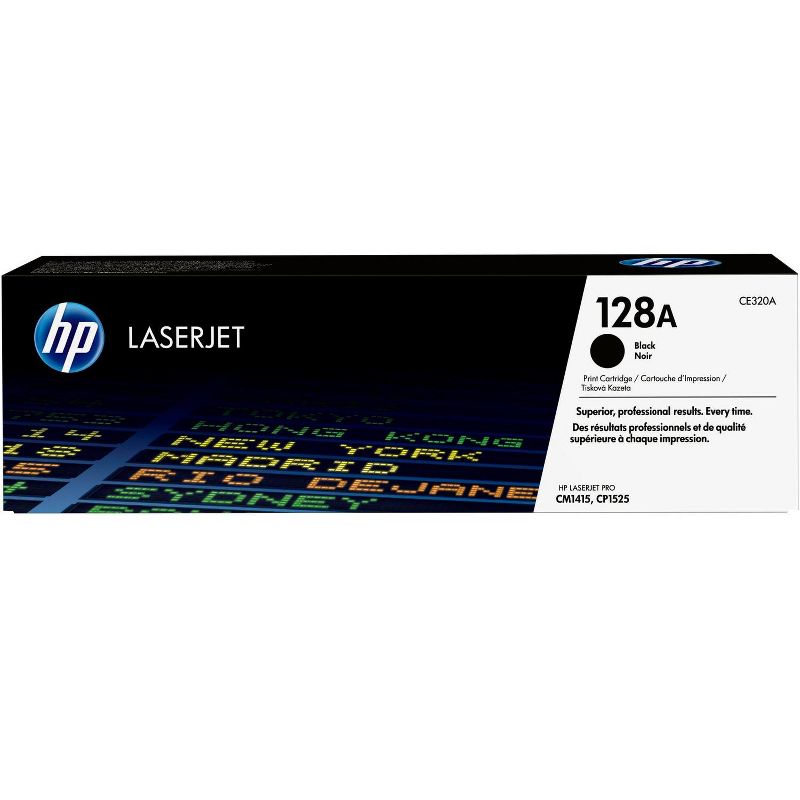 HP Inc. 128A Black Original LaserJet Toner Cartridge, ~2,000 pages, CE320A, 1 of 9