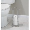 iDESIGN Classico Metal Toilet Tissue Roll Reserve Organizer for Bathroom Chrome: Stainless Steel, Freestanding Holder - 2 of 4