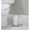 iDESIGN Classico Metal Toilet Tissue Roll Reserve Organizer for Bathroom Chrome: Stainless Steel, Freestanding Holder - image 2 of 4