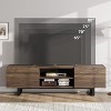 Industrial TV Stand for 80 Inch, Modern Entertainment Center with 2 Drawers, Wooden Media Cabinet with Heavy Duty Leg and Open Storage - 4 of 4