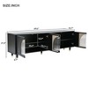 78'' TV Stand with Adjustable Shelves, Media Console with Gold Handles & Arch Fluted Glass Doors for Living Room - 3 of 3