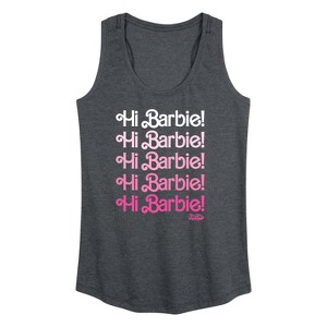 Women's - Barbie - Hi Barbie Stacked Graphic Racerback Tank - 1 of 4
