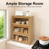 YIYIBYUS 3 Tiers Kitchen Countertop Pantry Storage Cabinet, Log color - 2 of 4