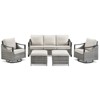 Buenhomino Outdoor Patio Furniture Sets, All-Weather PE Wicker Seating with Swivel Chairs, Sofas, Ottomans & Tables for Garden, Deck & Porch - 3 of 4