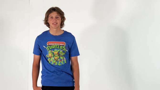 Teenage Mutant Ninja Turtles Men's TMNT Retro Cartoon Graphic T-Shirt, 2 of 6, play video