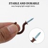 Unique Bargains Home Outdoor Cup Vinyl Coated Metal Ceiling Hooks 20 Pcs - 4 of 4
