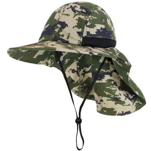 Sun Cube Sun Hat For Men, Wide Brim Fishing Hat Neck Flap Cover Men