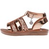 bebe Toddler Girls' Sandals - Open Toe Flat Sandals Comfy Summer Flats for Toddler and Little Kids - 3 of 4