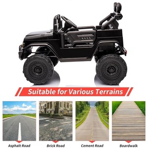 Electric Car, Licensed Toyota 12V Ride-On Car, for Kids with RC, Music, LED Lights, Double Doors, Safety Belt - 1 of 4