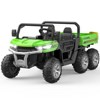 24V Kids Ride On Dump Truck,4WD 2 Seater Ride On Truck with Dump Bed/Tailgate/Shovel,6 Wheels Ride on Truck with Remote Control Gift for Boys Girls - 2 of 4