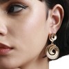 SOHI Women's Metallic Swirl Drop Earrings - 4 of 4