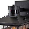 C Cattleya 1-Light Matte Black Motion Sensing Dusk to Dawn Outdoor Wall Lantern Sconce with Clear Tempered Glass - 3 of 4