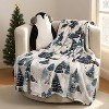 Lomsoe Christmas Throw Blanket Holiday Christmas Tree Reindeer Snowflakes Blanket Winter Soft Blanket for Couch Sofa Bed Christmas Gift. - 2 of 4