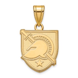 Black Bow Jewelry 14k Yellow Gold U.S. Military Academy Black Knights NCAA Medium Pendant - 1 of 3