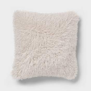 Euro Faux Mongolian Fur Decorative Throw Pillow - Threshold™