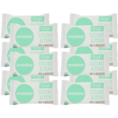 Jonesbar Organic Coconut Almond Bar - Case of 12/1.7 oz