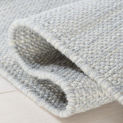 Coastal Charm Handwoven Grey/Ivory Cotton 6' Square Rug