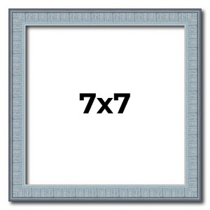 PosterPalooza | Square Textured Blue Picture Frame - UV Acrylic, Foam Board Backing, Hanging Hardware - 1 of 4