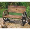 Zingz & Thingz Wagon Wheel Bench 42.25x21x31" - 2 of 3