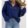 Women's FRANCO HALF ZIP SWEATER - CRESCENT - 2 of 4