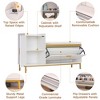 VECELO Storage Bench, 2-Tier Flip Drawers for Entryway Shoe Rack Organizer, Removable Seat Cushion - 4 of 4
