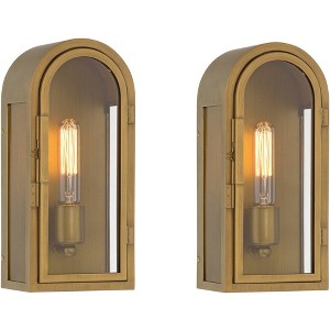 Possini Euro Design Possini Euro Alys 13" High Aged Brass Wall Sconce Set of 2 - 1 of 4