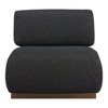 HomeRoots 34" Black And Bronze Fabric And Upholstered Side Chair - 4 of 4