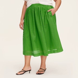 Women's Eyelet Volume Midi Skirt - kate spade new york x Target Green - 1 of 4