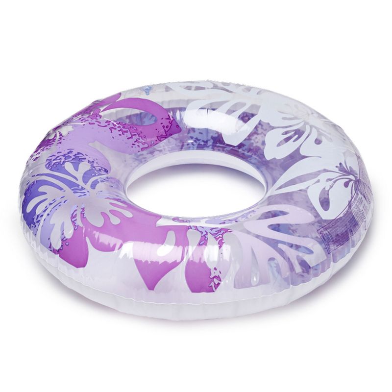 Intex 36 Inch Colorful PVC Transparent Inflatable Swimming Pool Relaxing Single Round Ring Float for Children and Adults, Multicolor, 5 of 7