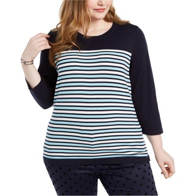 Tommy Hilfiger Womens Striped Pullover Sweater