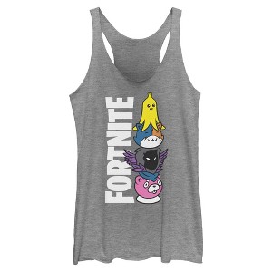 Womens Fortnite Cute Characters Logo Racerback Tank - 1 of 4
