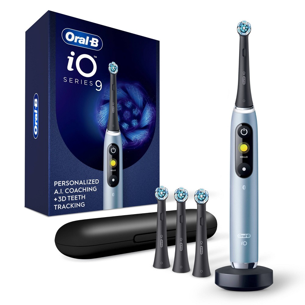 Oral-B iO Series 9 Electric Toothbrush with 4 Brush Heads - Aqua Marine