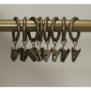 Metal Curtain Drapery Clip Rings 1 Inch Diameter, Fits up to 3-4 inch Rod, Set of 40 - 1 of 1