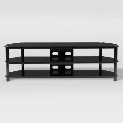 Travers Open Shelves TV Stand for TVs up to 82" Black - CorLiving