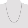 Black Bow Jewelry 2.4mm 14k White Gold Diamond Cut Round Box Chain Necklace - 2 of 4
