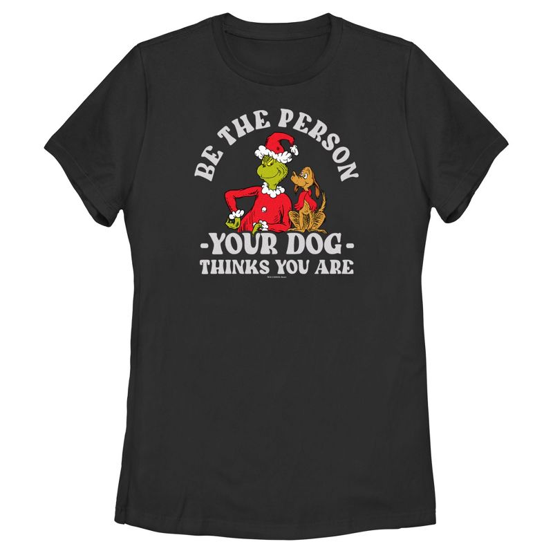 Women's Dr. Seuss The Grinch Christmas Be the Person T-Shirt, 1 of 5
