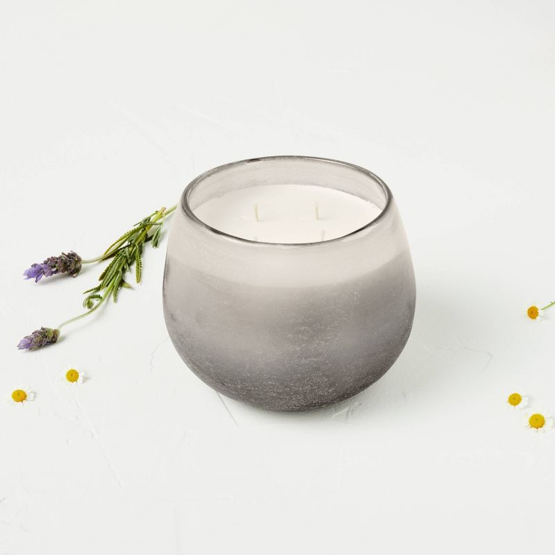 Tranquility Fashion Salted Glass Wellness Jar Candle Gray - Casaluna™, 3 of 10