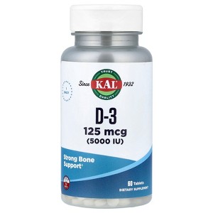 KAL D-3 , 125 mcg (5,000 IU), 60 Tablets - 1 of 4
