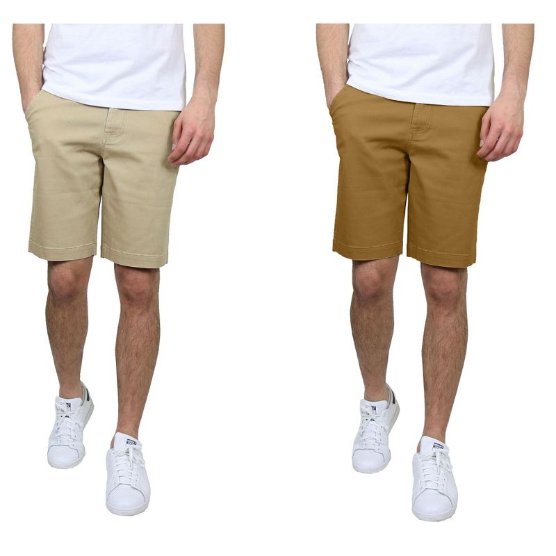 Galaxy By Harvic Men's 5-Pocket Flat-Front Slim-Fit Stretch Chino Shorts (Size 30-42), 1 of 4