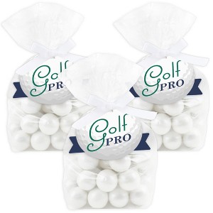 Big Dot of Happiness Par-Tee Time - Golf - Birthday or Retirement Party Clear Goodie Favor Bags - Treat Bags With Tags - Set of 12 - 1 of 4
