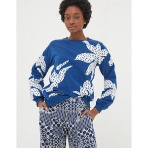FatFace Women's Alex Textured Leaves Crew Sweatshirt - 1 of 3