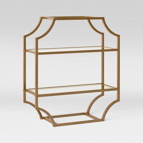 Metal/glass Wall Cabinet Brass - Opalhouse™ : Target