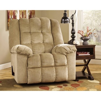 Sand Ultra Plush Tufted Manual Rocker Recliner