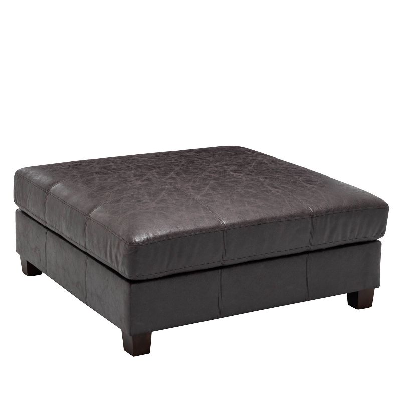 40" Rectangle Ottoman with Pillowtop and Exposed Stitching - WOVENBYRD, 6 of 10