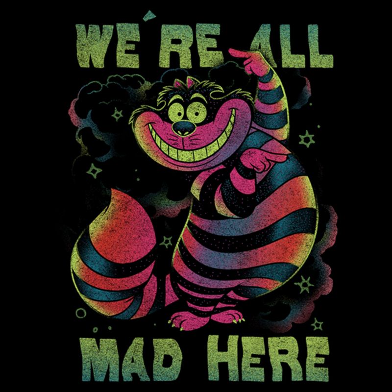 Men's Alice in Wonderland Rainbow Cheshire T-Shirt, 2 of 6