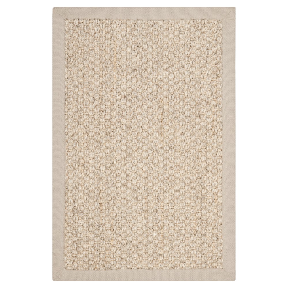 2'x3' Carson Natural Fiber Accent Rug Light Gray - Safavieh