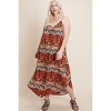 Slickblue Plus Size Tie Dye Ombre Damask Print Cami Maxi Dress with Side Pockets, 1XL-3XL - 4 of 4