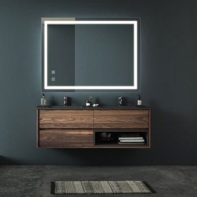 Bathroom Mirror, Classy Vanity Mirror, Anti-Fog, High Lumen,Dimmable Touch,Wall Switch Control, IP54 Waterproof Vertical & Horizontal